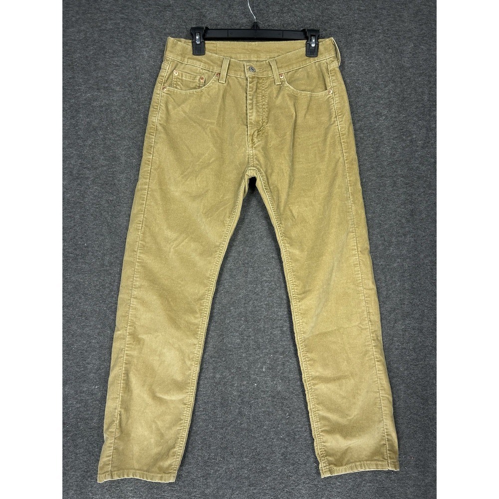 Levis 505 Corduroy Pants Mens 30x30 Khaki Straight Leg